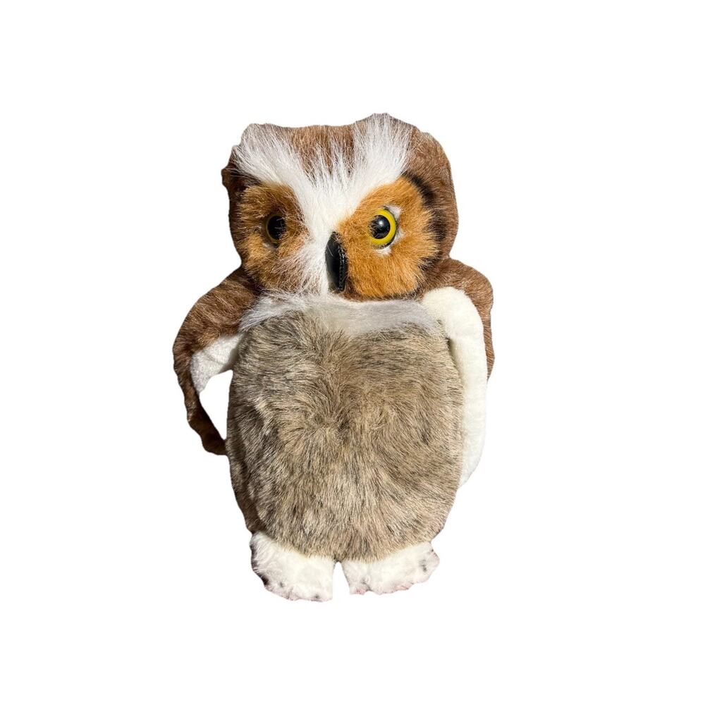 Toys R Us Owl Realistic Plush‎ 11" Soft Classics Stuffed Animal Toy 2010 EUC